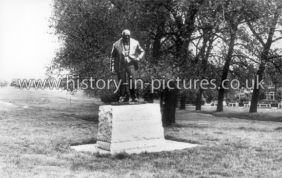 Statue of Sir Winston Church, Woodford Green, Essex, c.1965